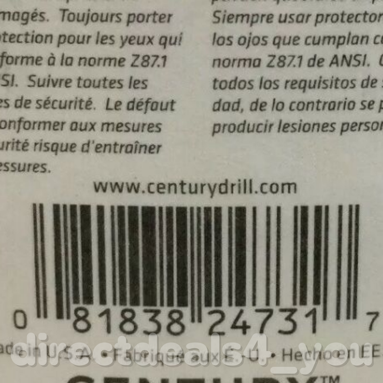 CENTURY DRILL & TOOL #24731 31/64" Black Oxide Drill Bit Pack of 3 - GOODSZON Discount Store