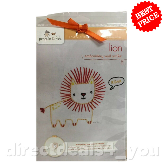 Penguin & Fish - Lion - Embroidery Wall Art Kit - GOODSZON Discount Store