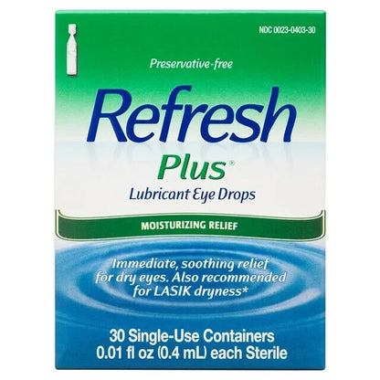 Refresh Plus Lubricant Eye Drops Preservative-Free, 30 Ct Pack 2 Exp 1, 3/2024 - GOODSZON Discount Store