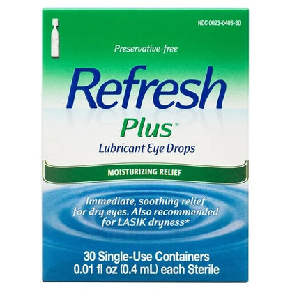 Refresh Plus Lubricant Eye Drops Preservative-Free, 30 Ct Pack 2 - GOODSZON Discount Store