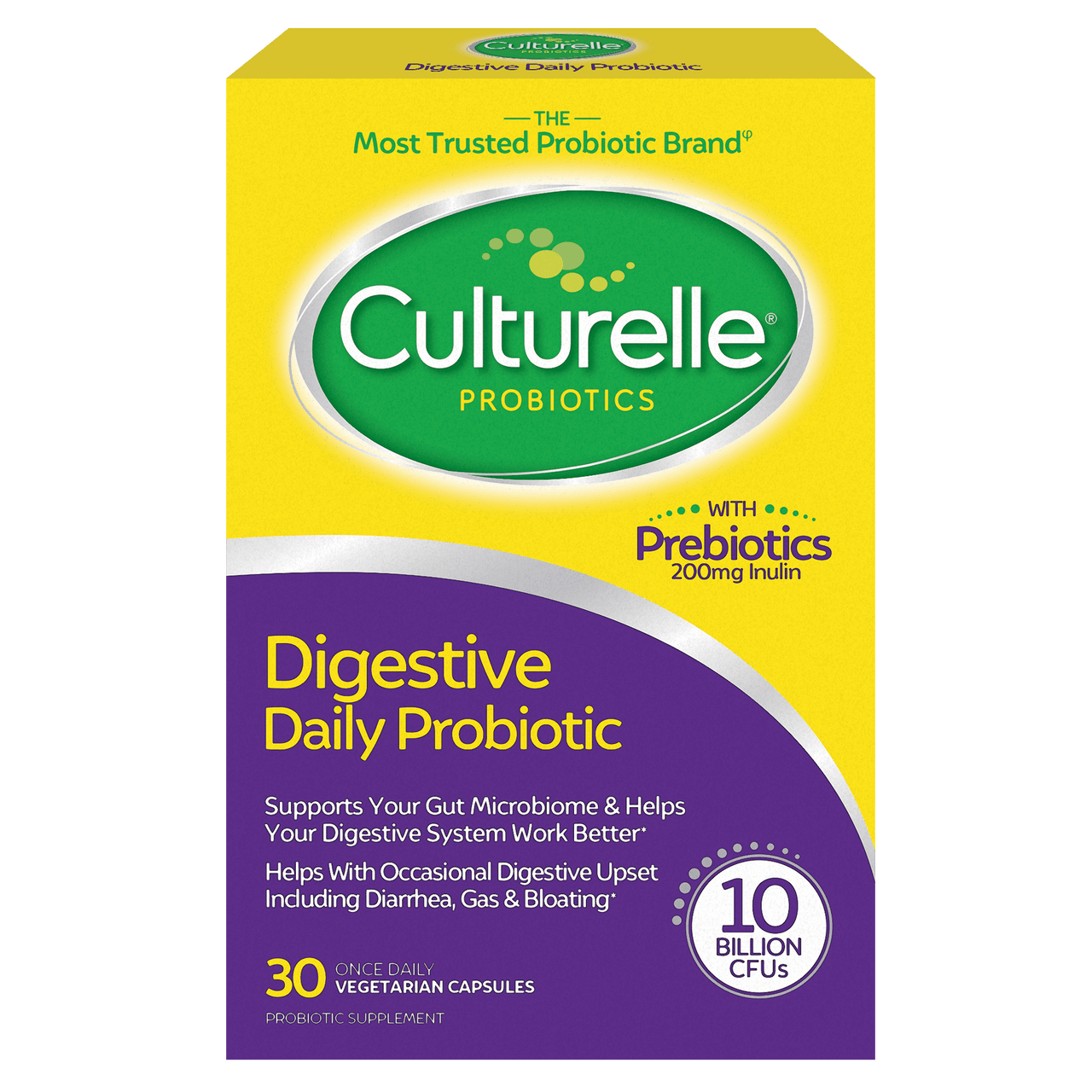 Culturelle Unisex Digestive Health Daily Probiotic Supplement, 30 Ct - GOODSZON Discount Store