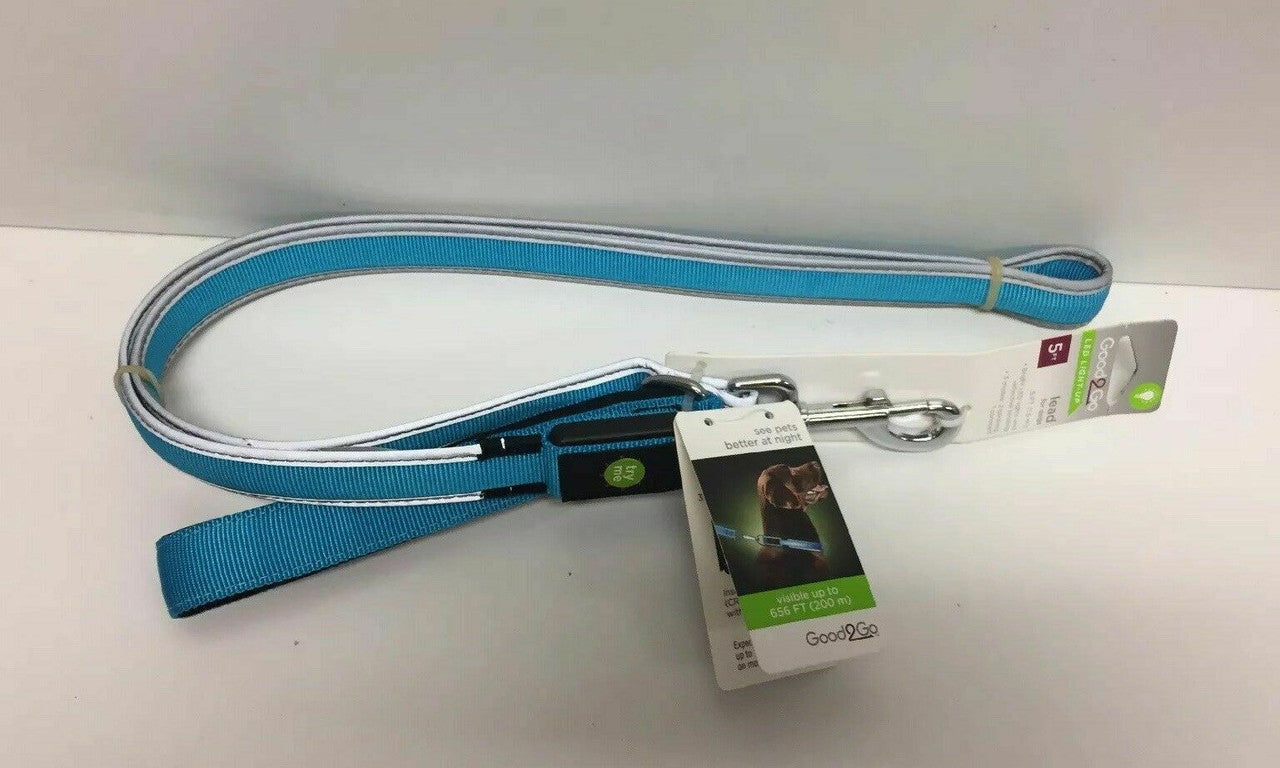 Good2Go LED Light-Up Leash for Dogs in Blue, 5 ft. - GOODSZON Discount Store