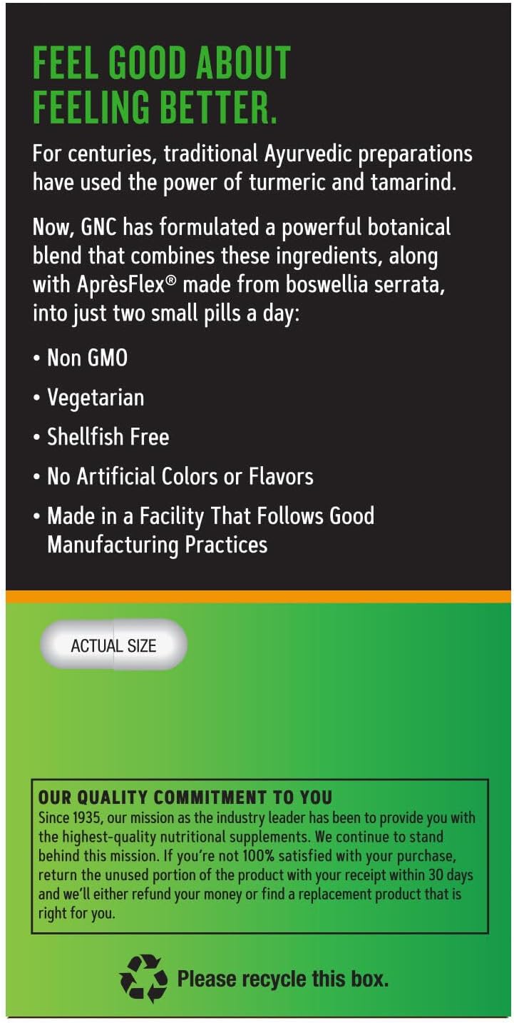GNC TamaFlex Fast Acting, 60 Vegetarian Capsules, Joint Support - GOODSZON Discount Store