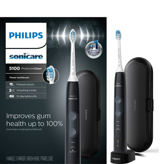 5100 Rechargeable Electric Toothbrush, Black - GOODSZON Discount Store