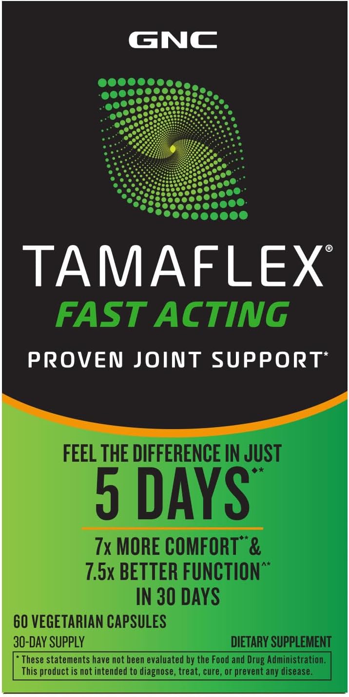 GNC TamaFlex Fast Acting, 60 Vegetarian Capsules, Joint Support - GOODSZON Discount Store