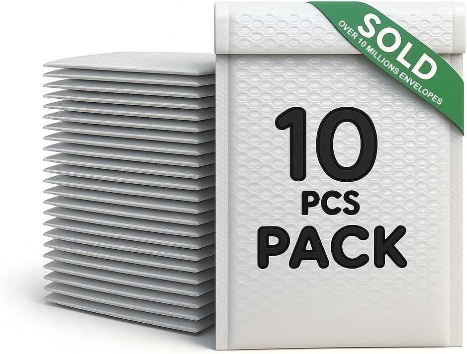 Bubble Mailers, 6 x 10 inches, Small Business Shipping Supplies, Pack of 10 - GOODSZON Discount Store
