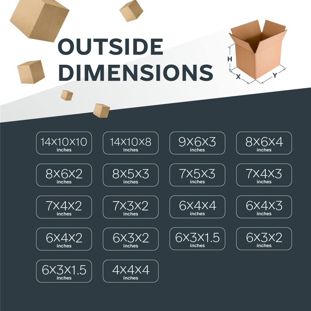 Shipping Boxes Small 6"L x 4"W x 2"H Set of 100PCS Mailing, Packing, Packaging - GOODSZON Discount Store