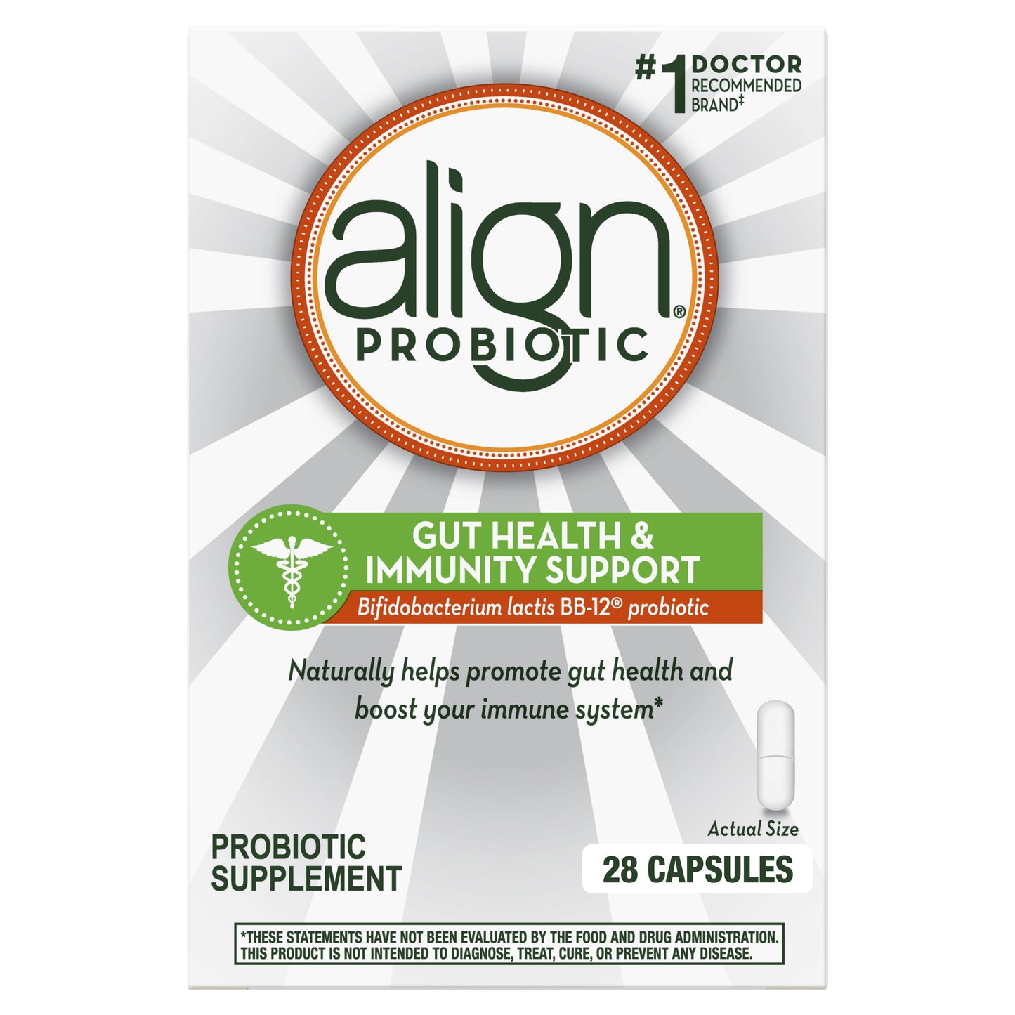 Align Probiotic Gut Health and Immunity Capsules, Men and Women's Daily Probiotic Supplement, 28 Ct - GOODSZON Discount Store