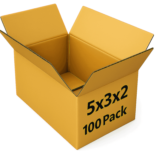 5x3x2 inch 100 Pack Small Shipping Box Mailers, Brown Corrugated Cardboard Packaging Storage Boxes - GOODSZON Discount Store