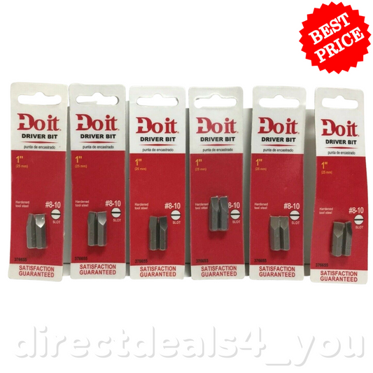 Do It 1" Driver Bit #8-10 Slot 376655 Pack of 6 - GOODSZON Discount Store