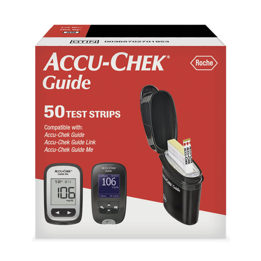 Accu-Chek Guide Test Strips for Diabetic Blood Glucose Testing (Pack of 50) - GOODSZON Discount Store