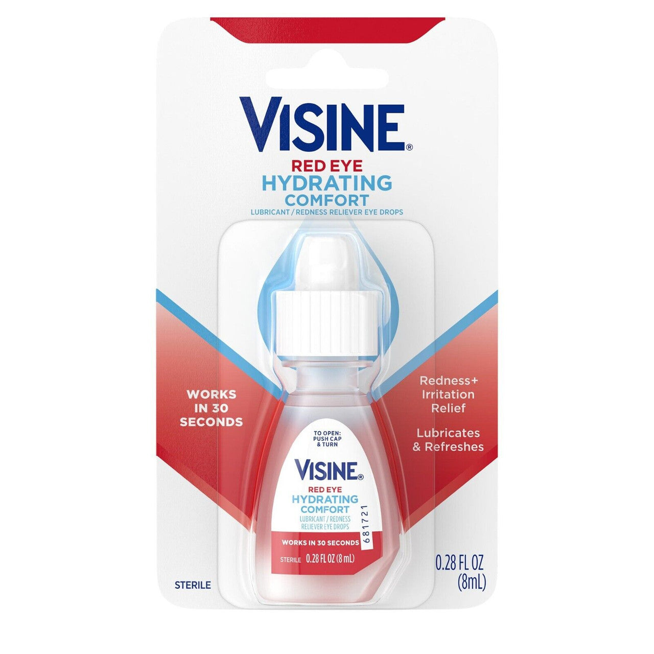 Visine Red Eye Hydrating Comfort Lubricating Eye Drops, 0.28 oz Pack 5 - GOODSZON Discount Store