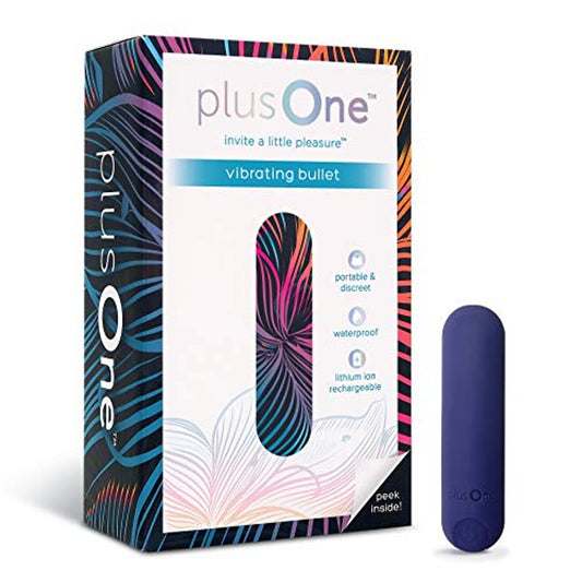 plusOne Bullet Vibrator for Women - Mini Vibrator Made of Body-Safe Silicone, Fully Waterproof, USB Rechargeable - Personal Massager with 10 Vibration Settings - GOODSZON Discount Store