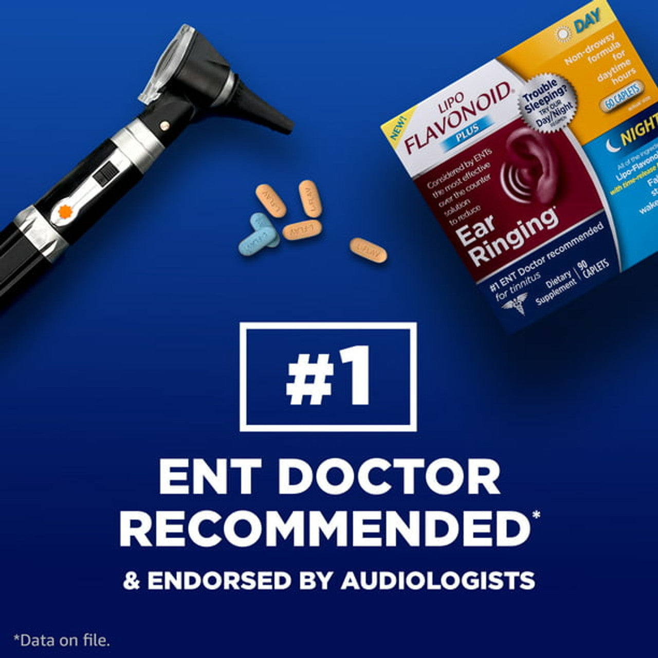 Lipo-Flavonoid Plus, Day/Night Kit Tinnitus Relief, OTC Ear Health Vitamins, 90 Caplets - GOODSZON Discount Store