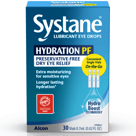 Systane Hydration Preservative Free Dry Eye Care Eye Drops, 30 Vials