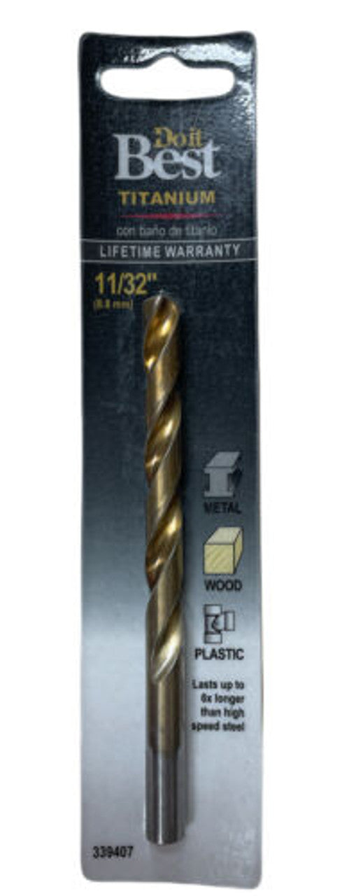 Do it Best 11/32 In. Titanium Drill Bit 339407 Pack of 5 - GOODSZON Discount Store