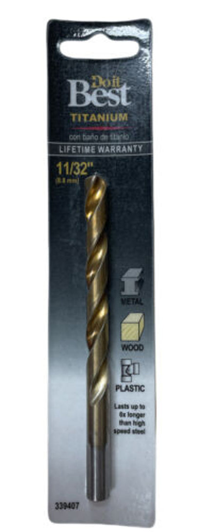 Do it Best 11/32 In. Titanium Drill Bit 339407 Pack of 5 - GOODSZON Discount Store