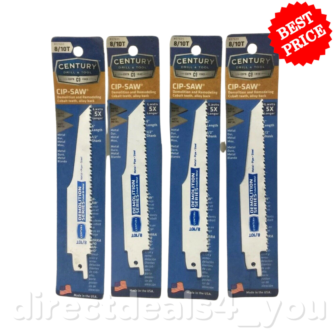 Century 07605 6" 8/10T Cip-Saw Demolition Saw blade Pack of 4 - GOODSZON Discount Store