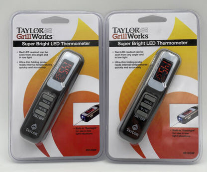 TAYLOR Grill Works Super Bright LED Thermometer #812GW PACK OF 2 - GOODSZON Discount Store