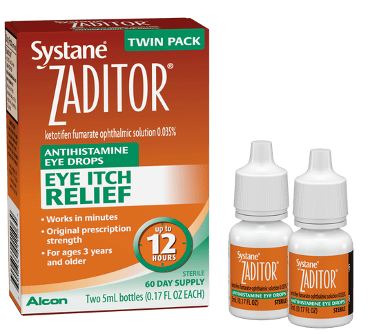 ZADITOR Antihistamine Eye Drops, Allergy Symptom Relief, 5 ml, Twin Pack - GOODSZON Discount Store