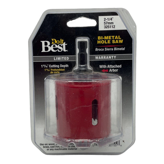 Do it Best 325112 Bi-Metal Hole Saw 2-1/4 in Cuts Wood Plastic - GOODSZON Discount Store