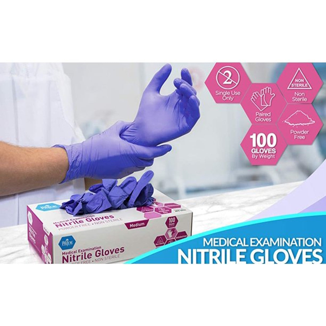 Vinyl Exam Gloves - Lg - N/S - Powder Free - 10/100/cs. - GOODSZON Discount Store