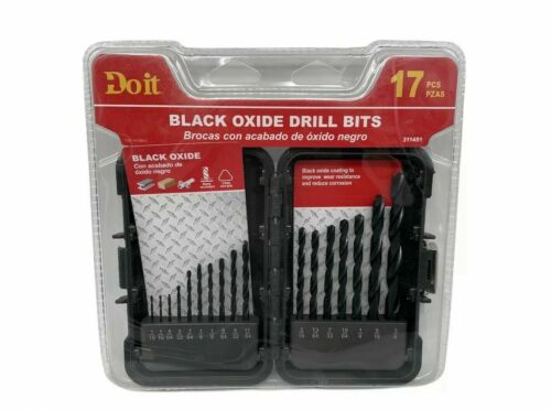 17-Piece Black Oxide Drill Bit Set, No 871441DB, Mibro Group - GOODSZON Discount Store