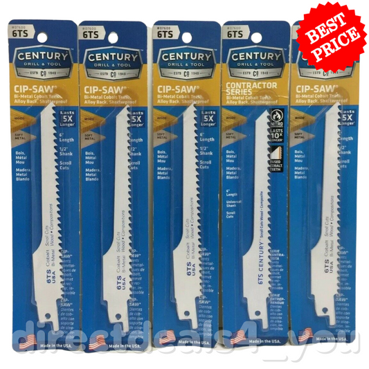 Century Drill & Tool 6-Inch 6TS Saw Blades Bi-metal Pack of 5 - GOODSZON Discount Store
