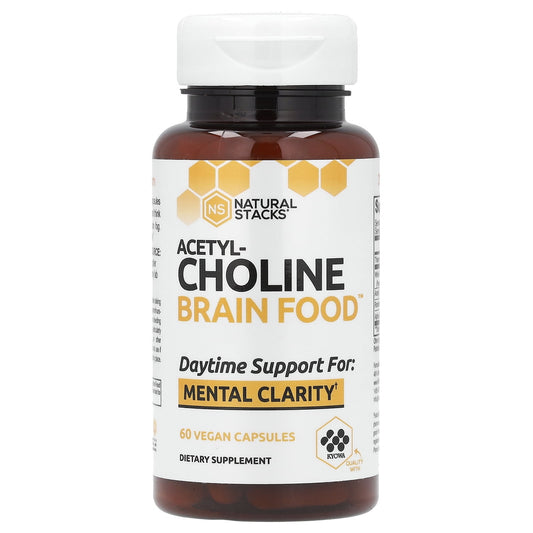 Natural Stacks Acetyl-Choline Brain Food, 60 Vegan Capsules - GOODSZON Discount Store
