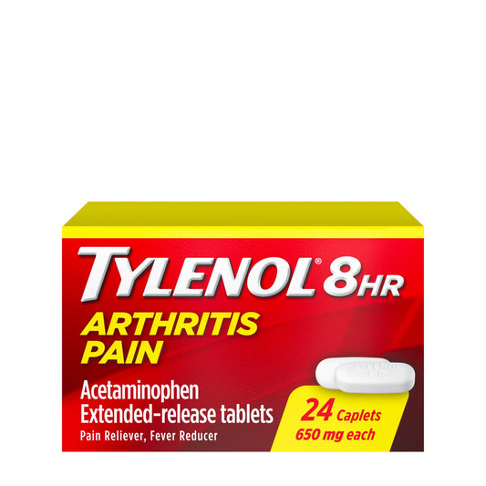 Tylenol 8 Hour Arthritis & Joint Pain Acetaminophen Caplets, 24 Count - GOODSZON Discount Store
