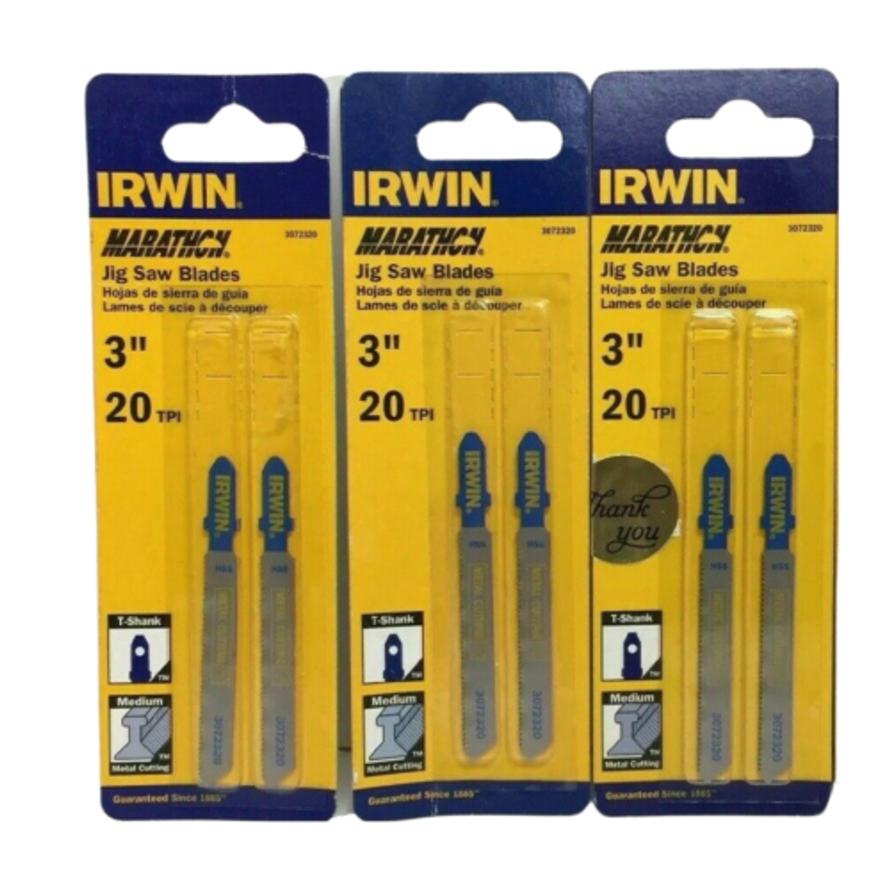 Irwin Marathon 3072320 3" 20 TPI Metal Cutting Jig Saw Blades Pack of 3 - GOODSZON Discount Store