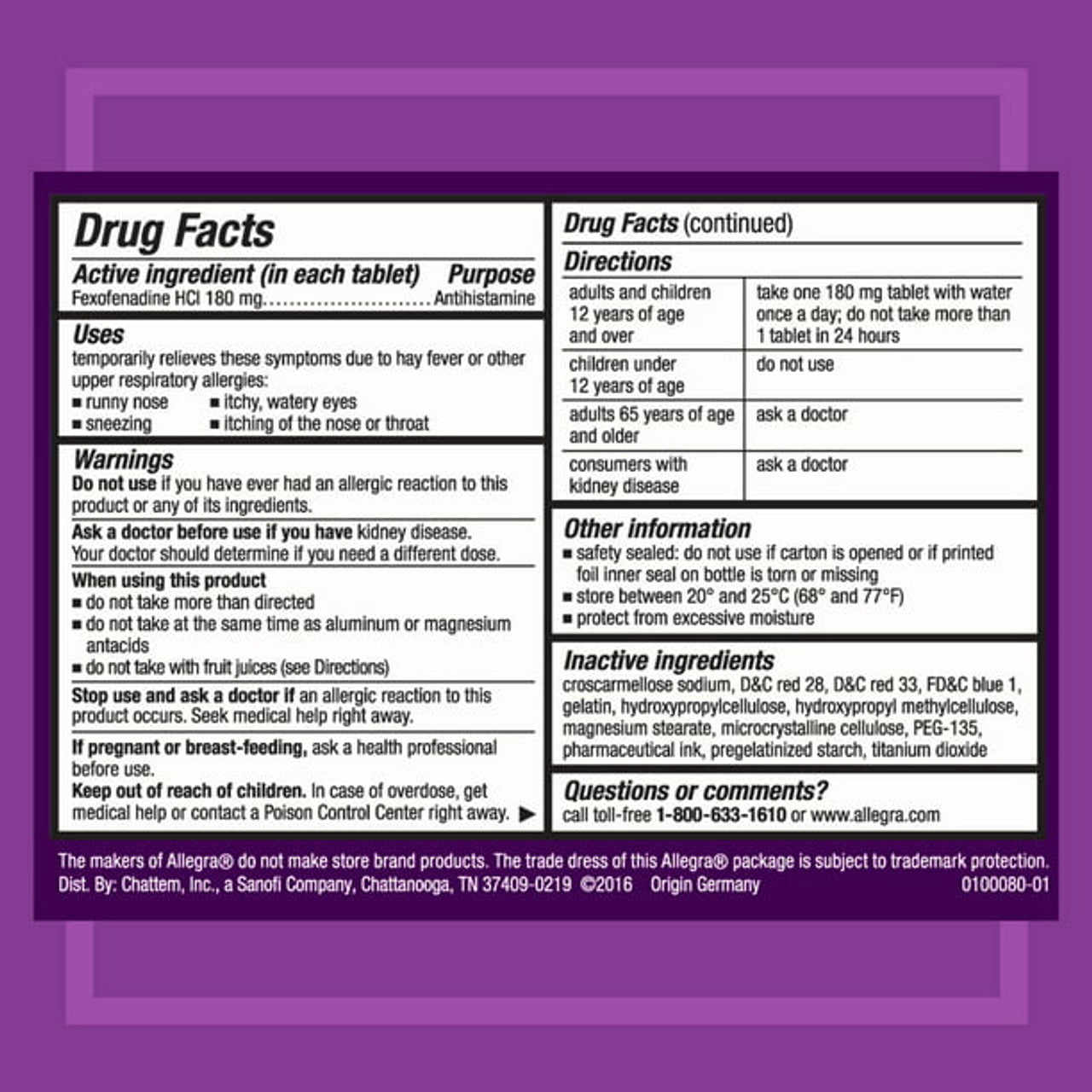 Allegra Adult 24HR Gelcaps (24 Ct, 180 mg), Allergy Relief - GOODSZON Discount Store