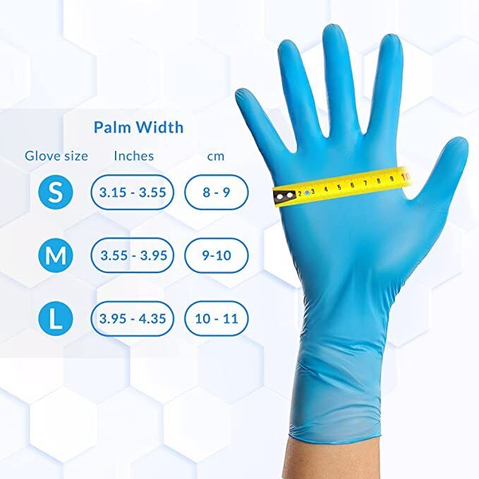 [100 Pcs] Nitrile Gloves - Powder & Latex Free Disposable Exam Gloves - GOODSZON Discount Store