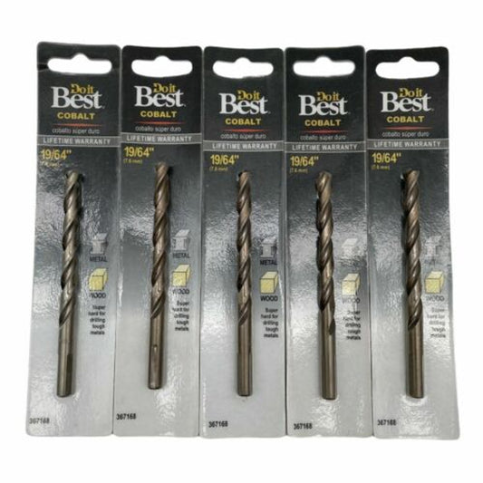 Do it 19/64" Drill Bit 367168 (Pack of 5) - GOODSZON Discount Store