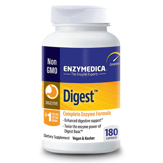 Enzymedica, Digest, Dietary Supplement to Support Digestive Relief, Vegan, Gluten Free, Non-GMO, 180 capsules (180 servings) - GOODSZON Discount Store
