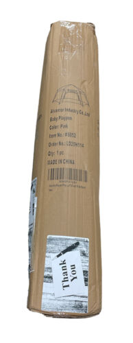 Alvantor Playpen Space Canopy Fence Pin 6 Panel Pop Up Foldable & Portable Pink - GOODSZON Discount Store