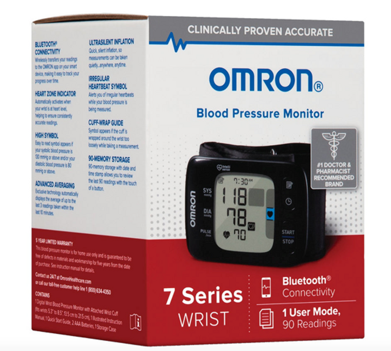 OMRON 7 Series Wireless Wrist Blood Pressure Monitor (Model BP6350) - GOODSZON Discount Store