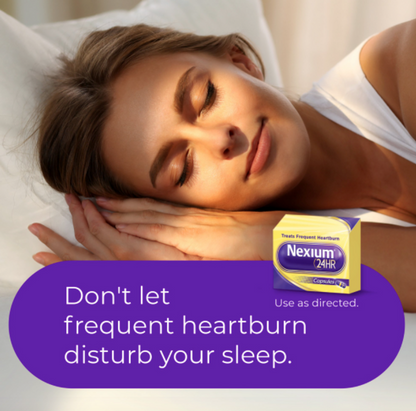 Nexium 24HR Acid Reducer Heartburn Relief Tablets for All-Day and All-Night Protection from Frequent Heartburn, Heartburn Medicine with Esomeprazole Magnesium - 42 Count - GOODSZON Discount Store