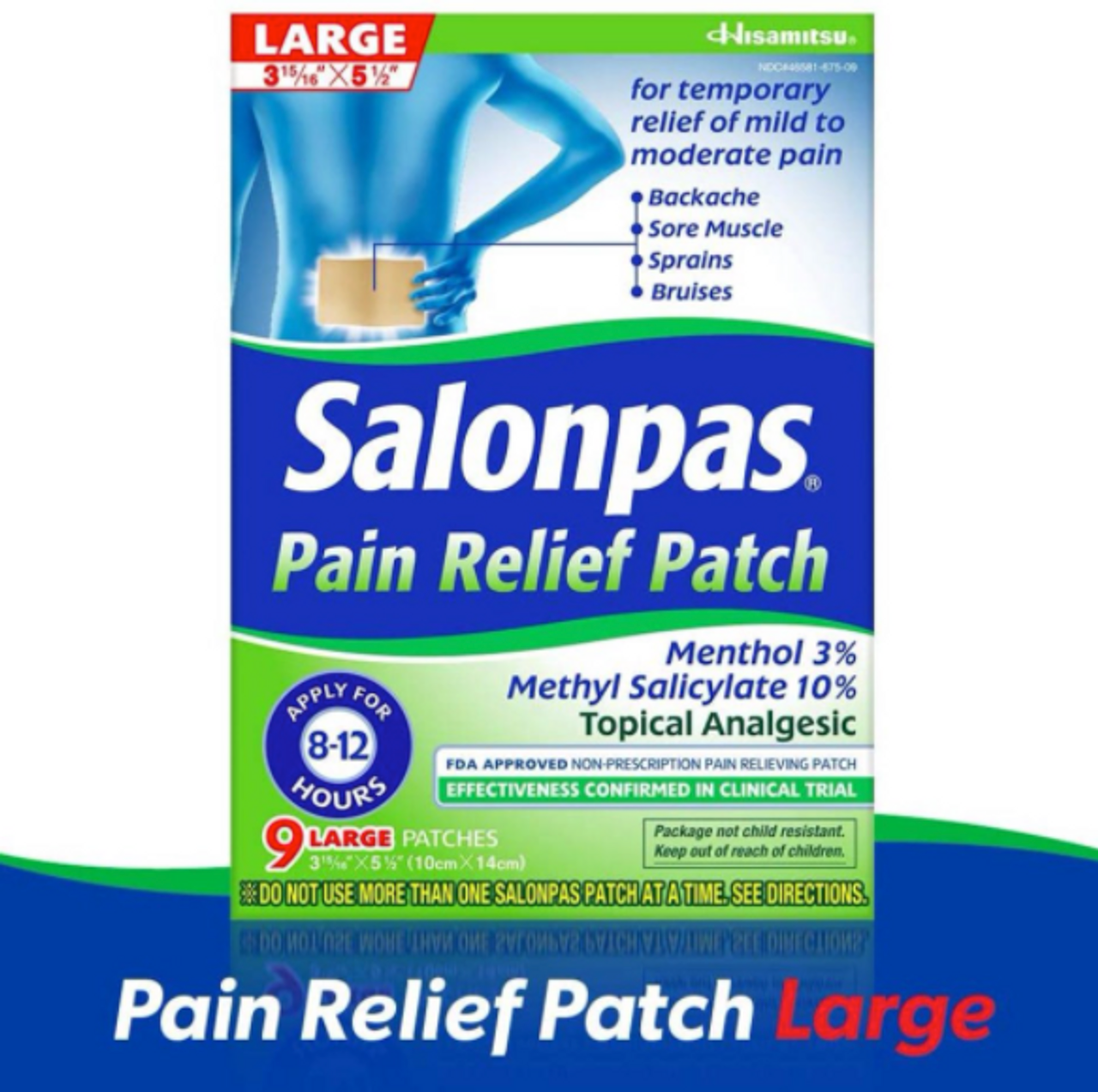 Salonpas Pain Relieving Menthol and Methyl Salicylate 9 Patchs Exp 2025 - GOODSZON Discount Store