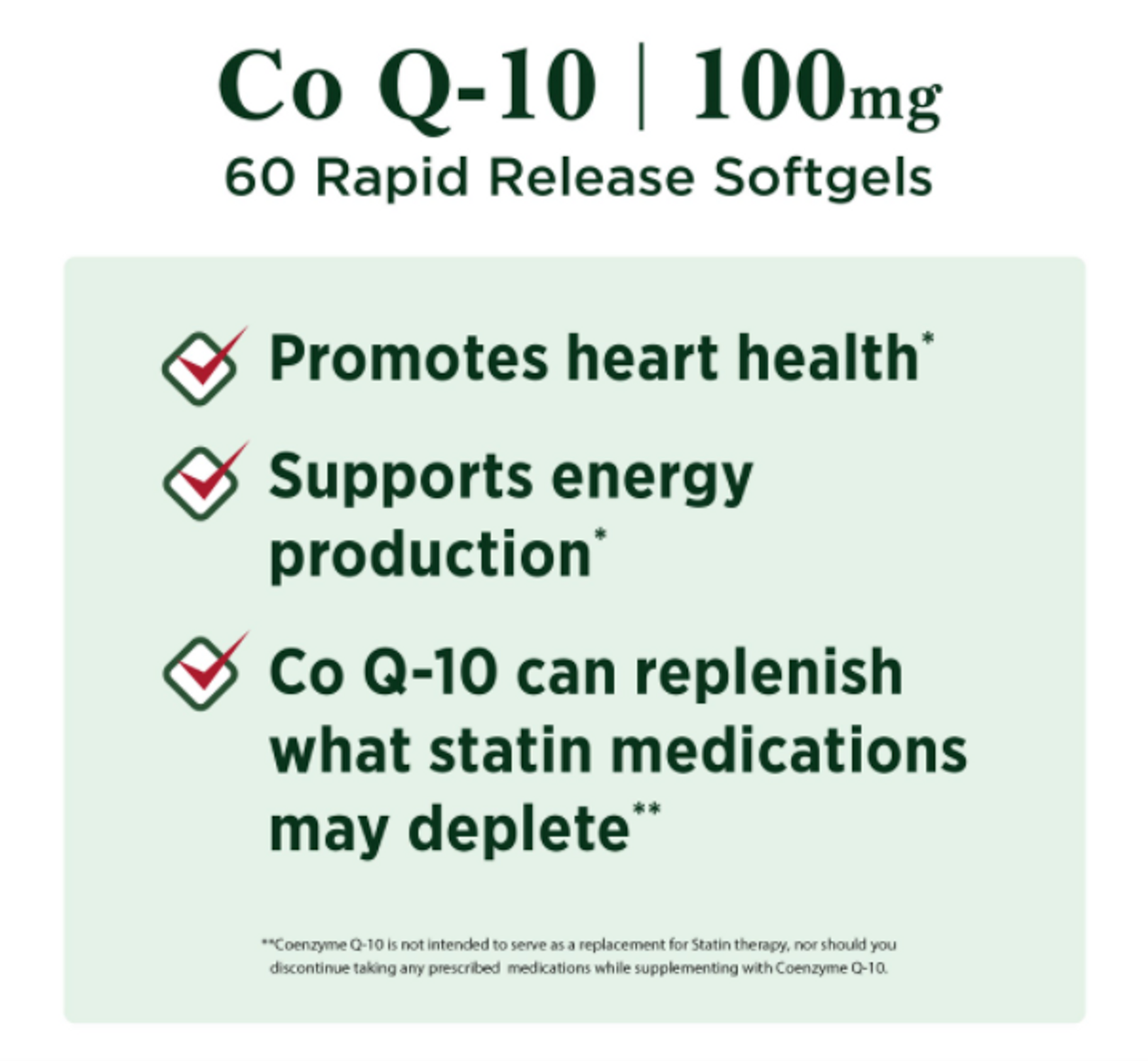 Nature's Bounty CoEnzyme Q10 Supplements, 100 mg Gels, 60 Count - GOODSZON Discount Store