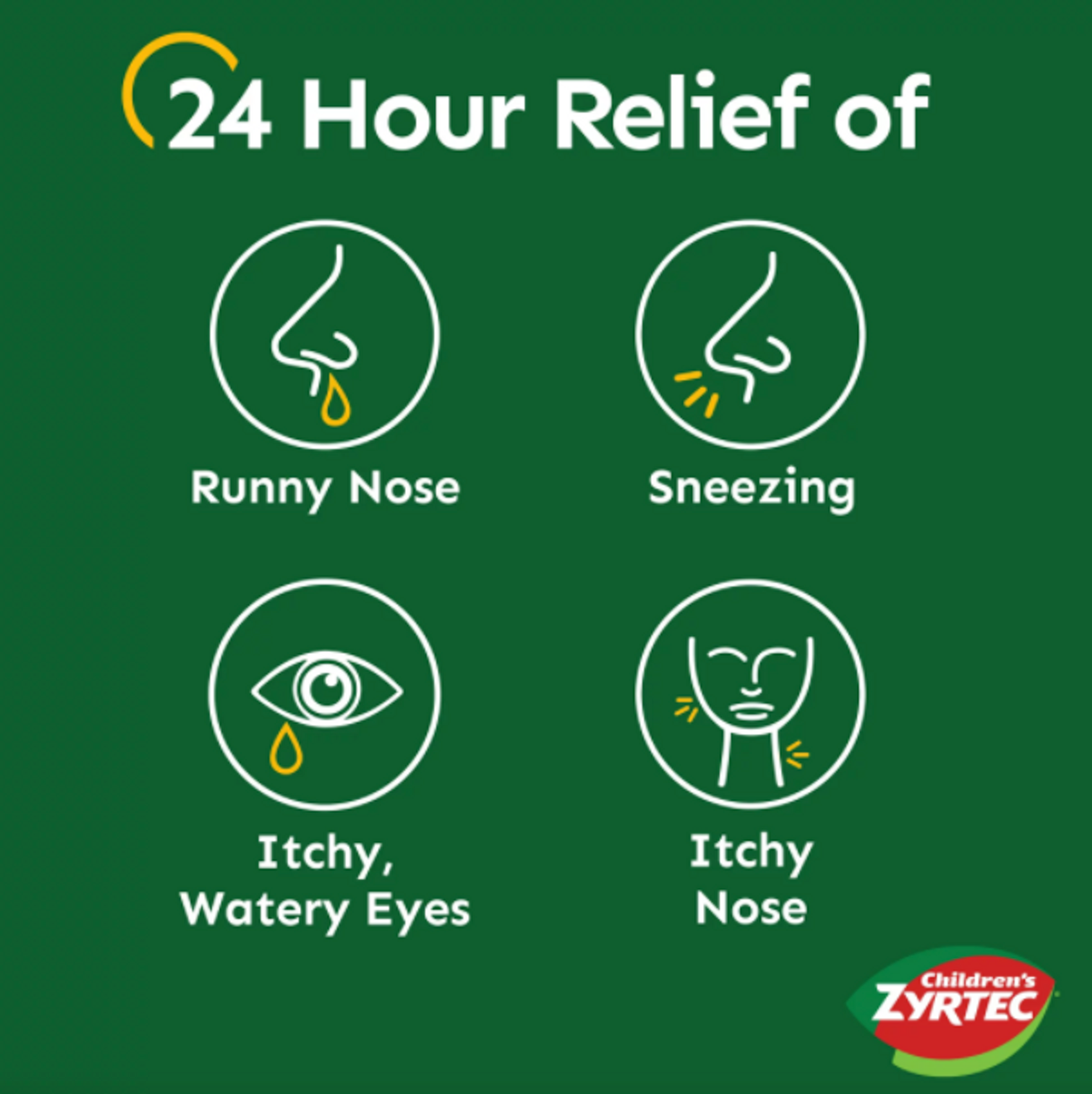 Zyrtec 24 Hour Children's Allergy Chewable Tablets, Grape, 24 ct - GOODSZON Discount Store