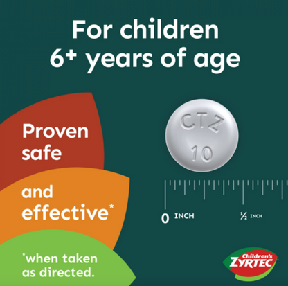 Zyrtec 24 Hour Children's Allergy Chewable Tablets, Grape, 24 ct - GOODSZON Discount Store