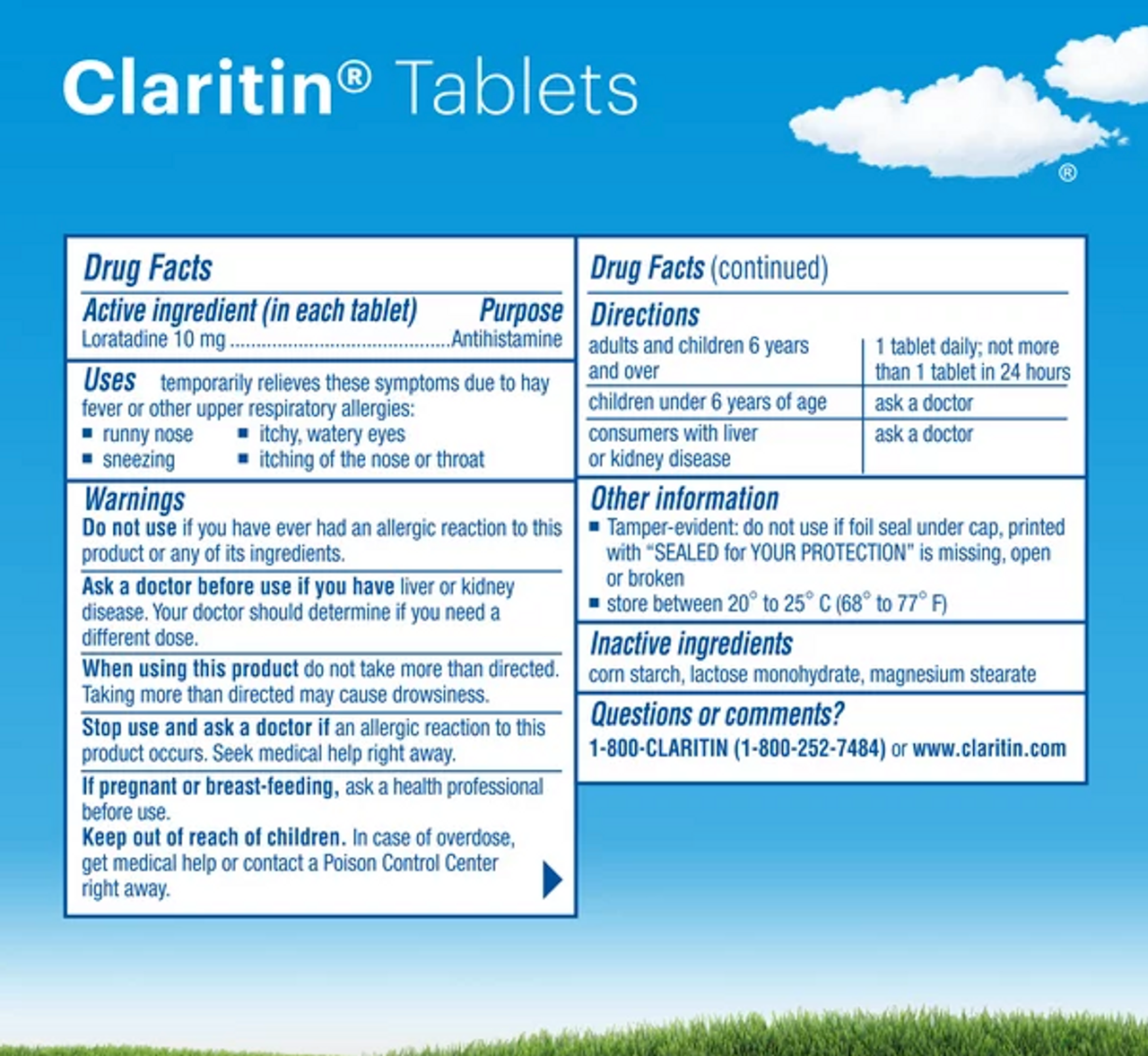 Claritin 24 Hour Non-Drowsy Allergy Relief Tablets,10 mg, 40 Ct (30+10 Bonus) - GOODSZON Discount Store