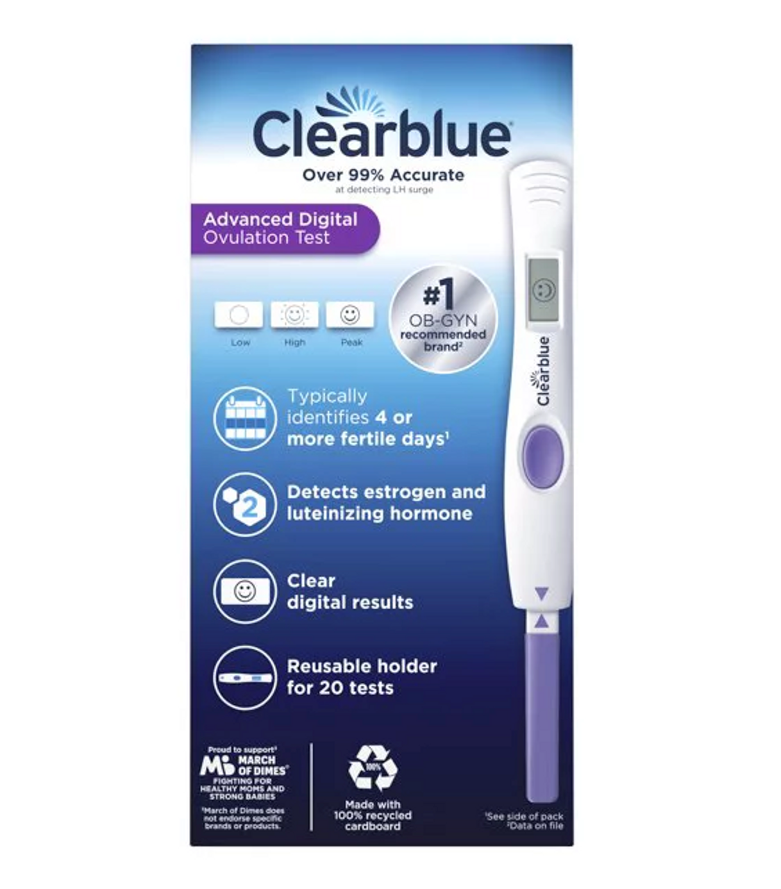 Clearblue Advanced Digital Ovulation Test, Predictor Kit, 20 Tests - GOODSZON Discount Store