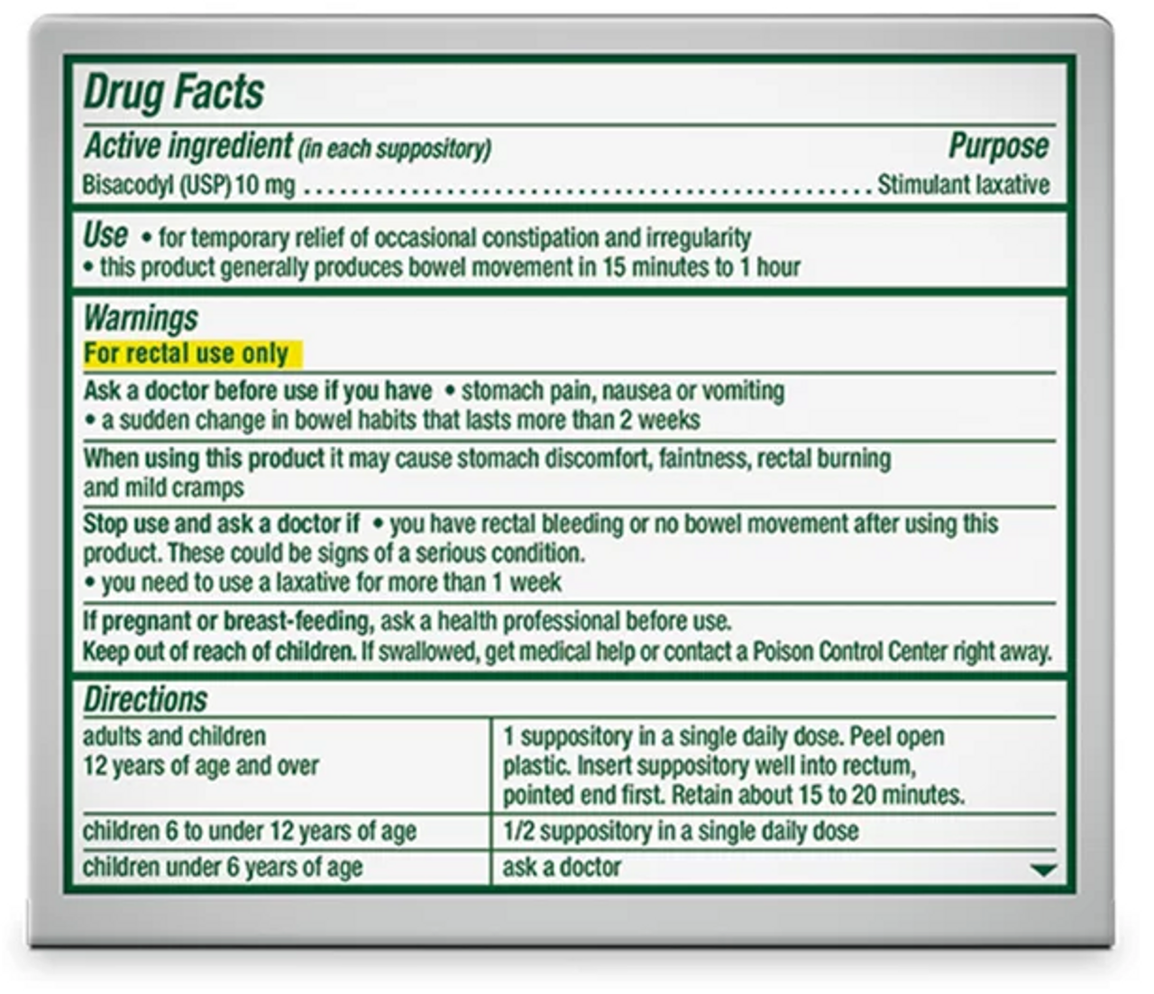 Dulcolax Laxative Suppositories (16 Ct) Fast, Gentle Relief - GOODSZON Discount Store