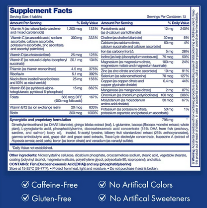 Focus Factor Extra Strength 60ct- Memory, Concentration, Focus Brain Supplement - GOODSZON Discount Store