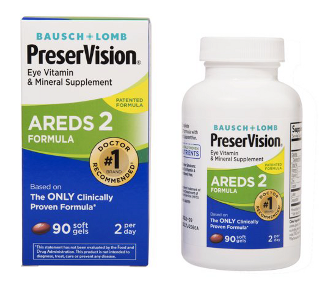 Bausch + Lomb PreserVision Eye Vitamin & Mineral Supplement AREDS 2 Formula - 90 CT - GOODSZON Discount Store
