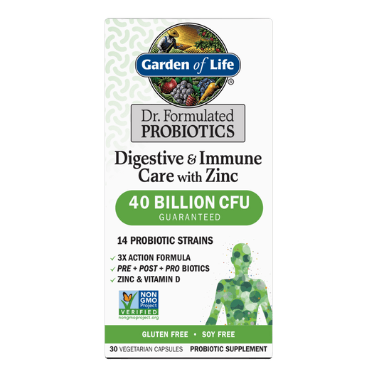 Garden of Life Dr. Formulated Probiotics Digestive & Immune Care with Zinc | 30ct Capsules - GOODSZON Discount Store