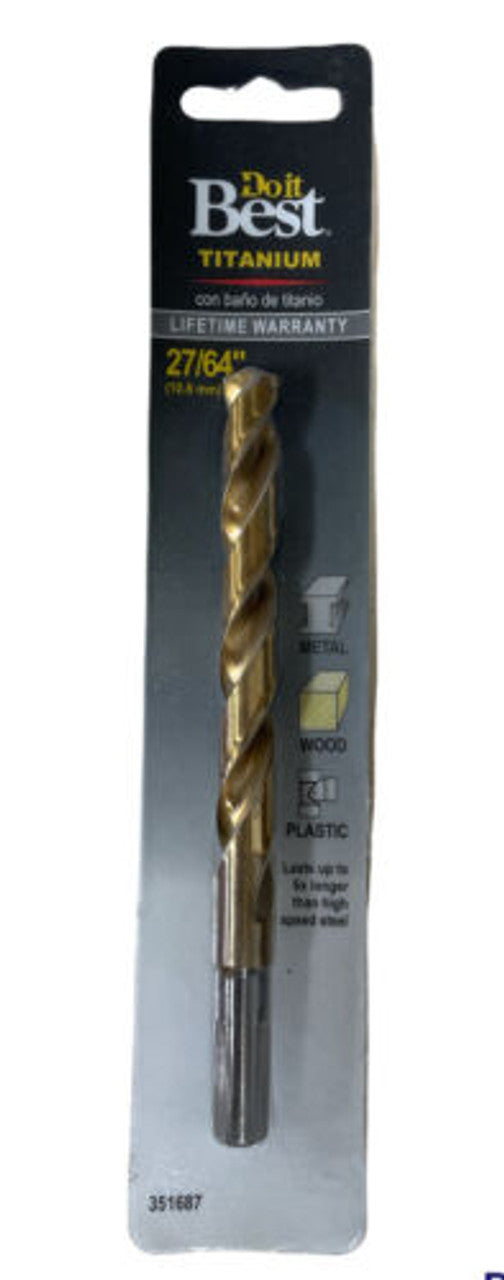 Do it Best 27/64 In. Titanium Drill Bit 220631DB Pack of 4 - GOODSZON Discount Store