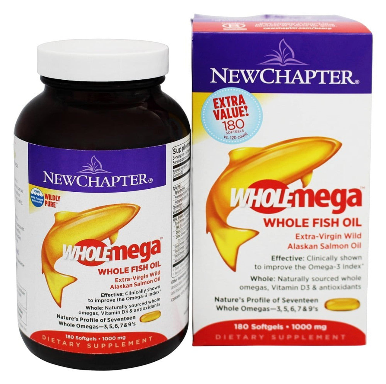 New Chapter Wholemega Whole Fish Oil Softgels, 1000 Mg, 180 Ct - GOODSZON Discount Store